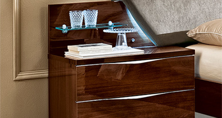 Прикроватная тумба MAXI с 2 ящ. ONDA WALNUT CAMELGROUP