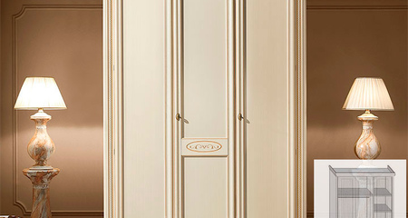 Трехдверный шкаф SIENA AVORIO CAMELGROUP