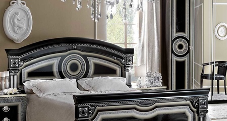 Кровать 180 AIDA BLACK SILVER CAMELGROUP