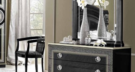 Комод с 3 ящиками AIDA BLACK SILVER CAMELGROUP