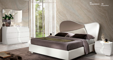 Кровать Martina King с контейнером из экокожи 180 Martina bianco MobilPiu Luxury