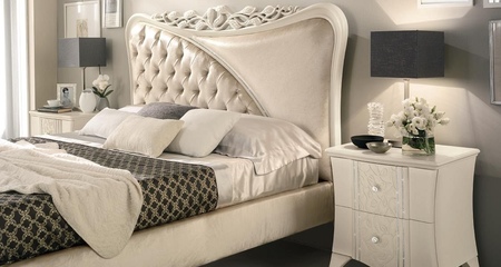 Кровать с мягкой обивкой 160х190 (кожа)  MY FLOWER MobilPiu Luxury