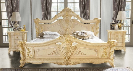Кровать 180х200 King дерево Madame Royale Beige MobilPiu Luxury