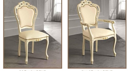 Полукресло Barocco из экокожи Silvia 31 VIOLA IVORY MOBILPIU LUXURY
