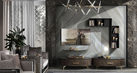 Тумба с 1 ящиком со стеклянной столешницей INCANTO MOBILPIU LUXURY