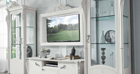 Низкая тумба ТВ VIOLA BIANCO MOBILPIU LUXURY
