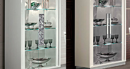 Витрина 2-дв, ручки SLIM ROMA WHITE CAMELGROUP