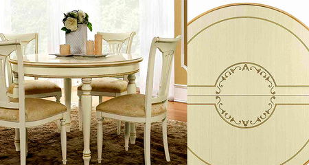 Круглый раздвижной стол SIENA AVORIO CAMELGROUP
