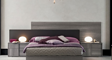 Кровать двуспальная Futura Grey 198 Status