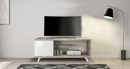 ТВ тумба для гостиной TREVISO Grey закрытая Status