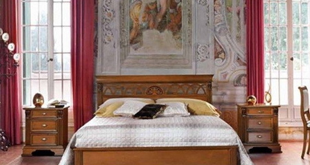 Кровать 180*200 без изножья мебель для спальни вишня Claudio Saoncella