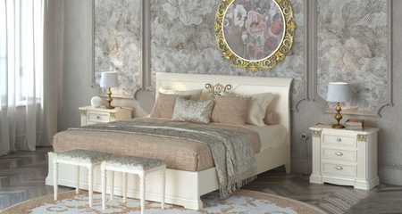 Кровать Колизей 180*200 изголовье с резьбой Colosseo Claudio Saoncella