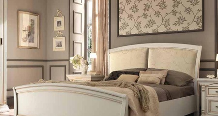 Кровать Prama Palazzo Ducale laccato, двуспальная, с мягким изголовьем и изножьем BAKOKKO (71BO15LT)