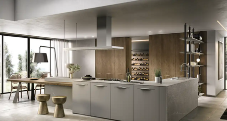 Кухня с островом ЛУНА 1 Moretti Compact.