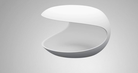 Zanotta 639 WHITE SHELL - Столик WHITE SHELL