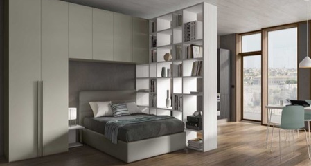 Книжный шкаф с двух сторон Siloma Student Housing